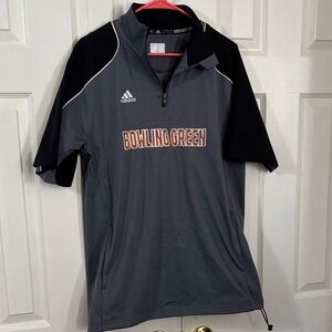 adidas Bowling Green Gray and Black Bowling Green Half-Zip Pullover